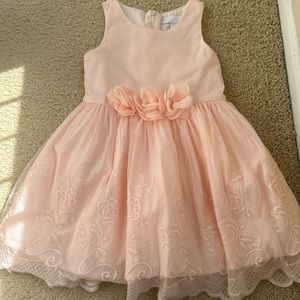 Camilla Peachy Pink Dress with Lace and Embroidery